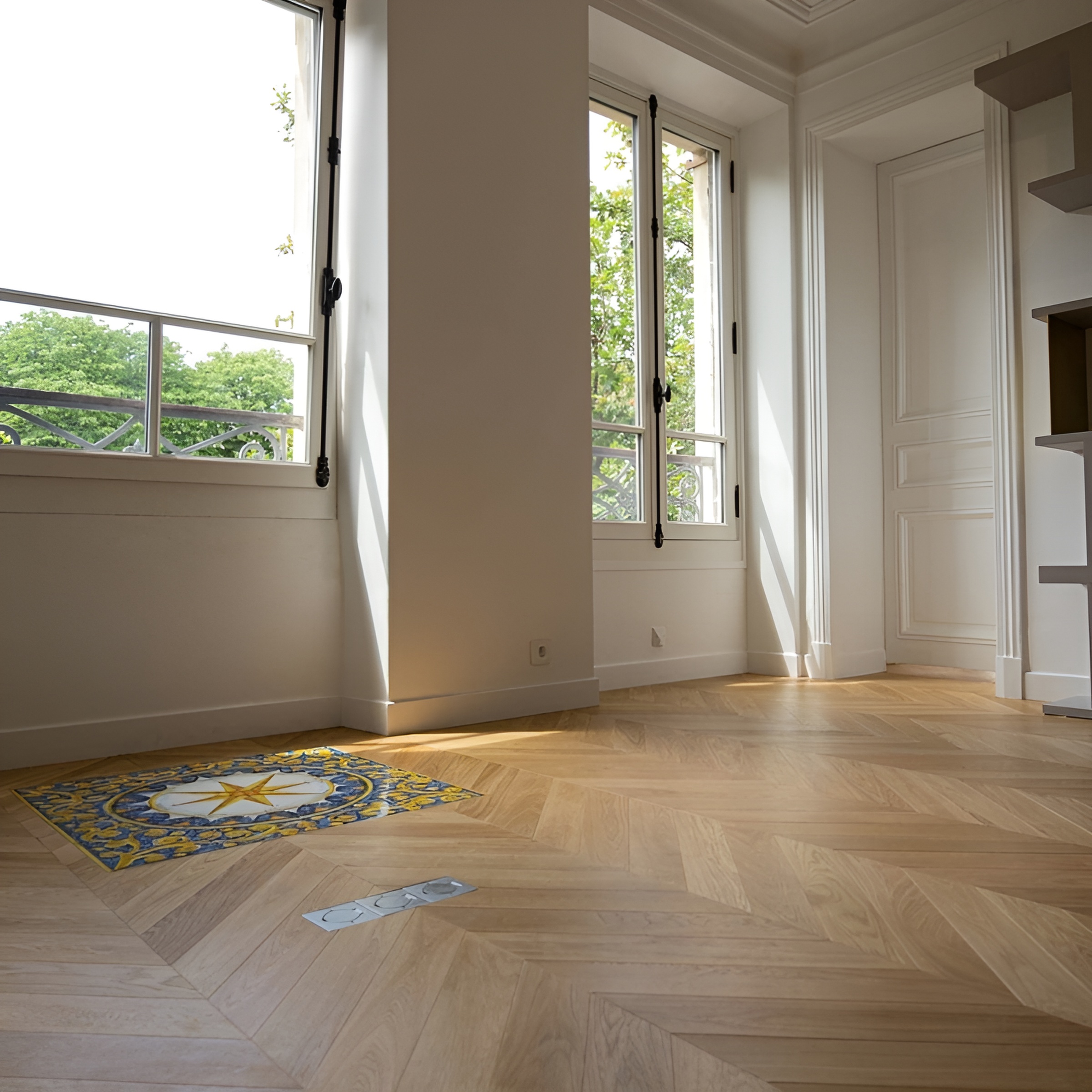 Parquet en chêne massif Point de Hongrie Vernis Mat Premier Choix