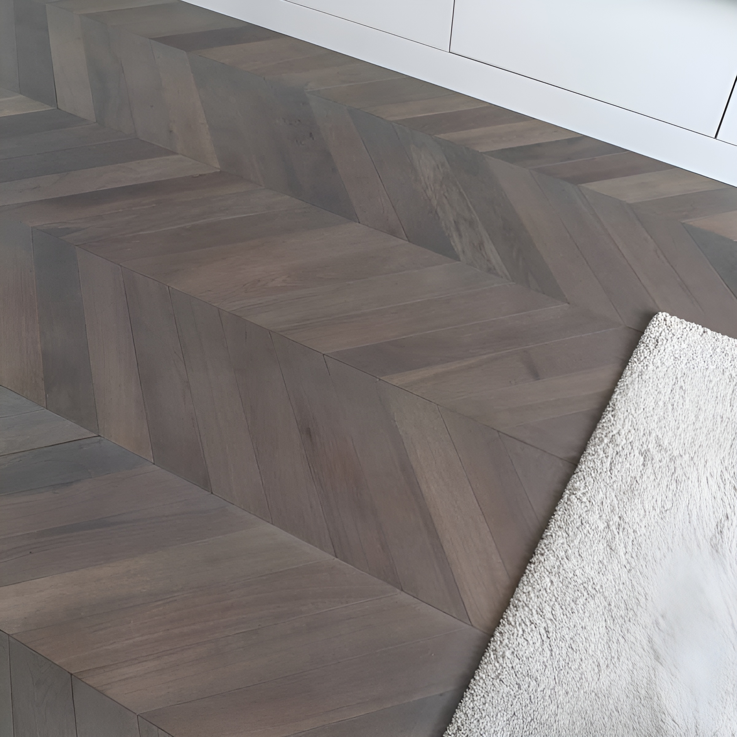 Parquet en chêne contrecollé Point de Hongrie - Montmartre