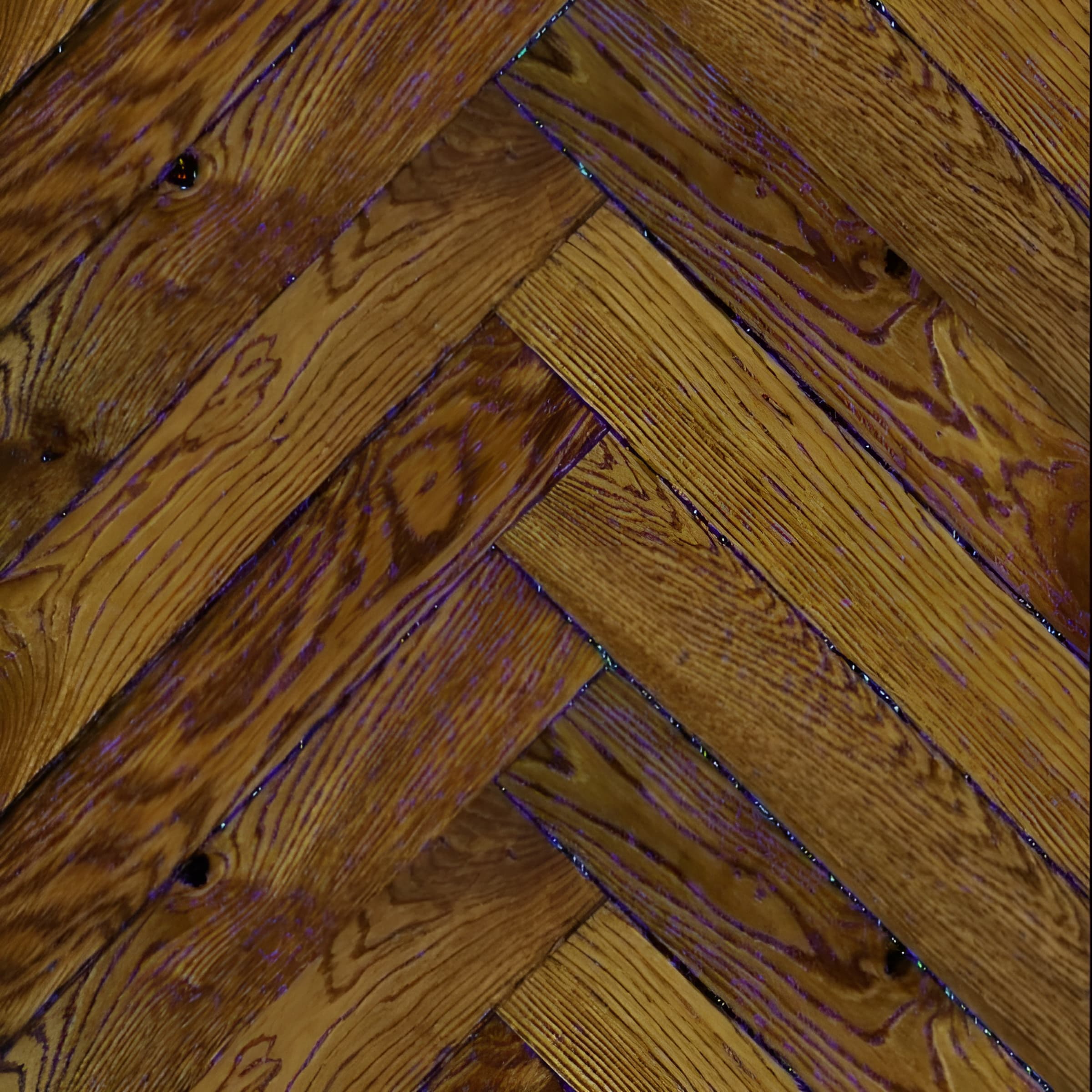 Parquet en chêne massif Bâton Rompu - Rivoli Verni Mat