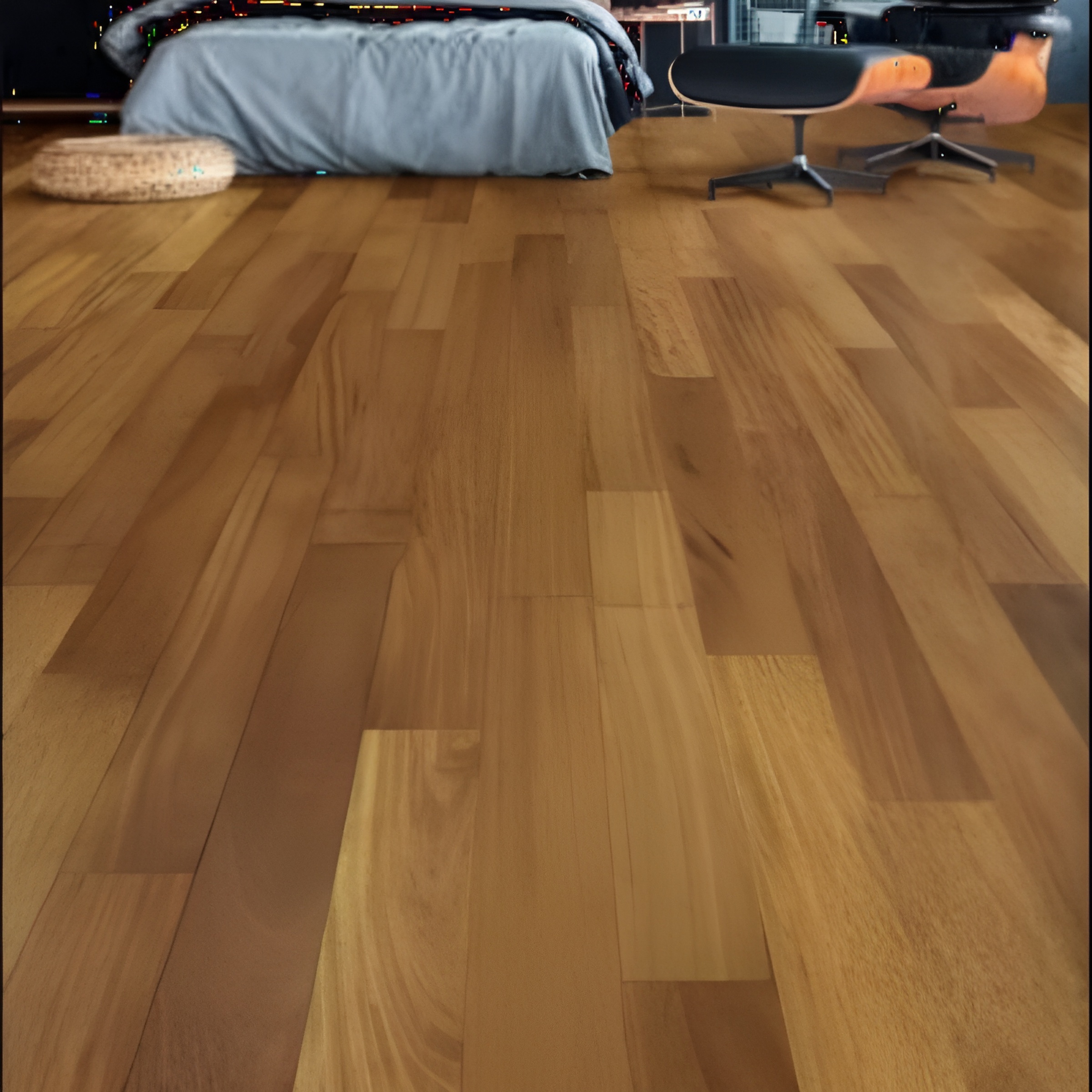 Parquet contrecollé Iroko