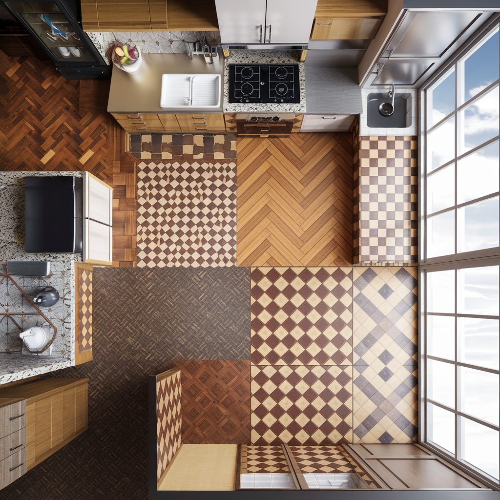 Designs et motifs de parquet adaptés aux cuisines