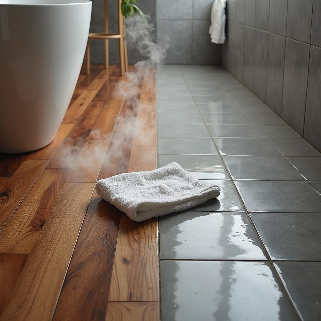 Parquet vs carrelage dans les pièces humides